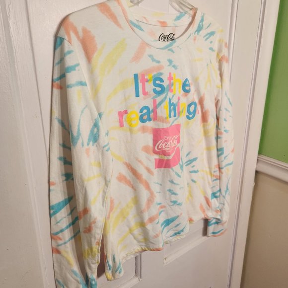 Coca Cola Tops - Coca Cola Long Sleeve Tie Dye Shirt Size M